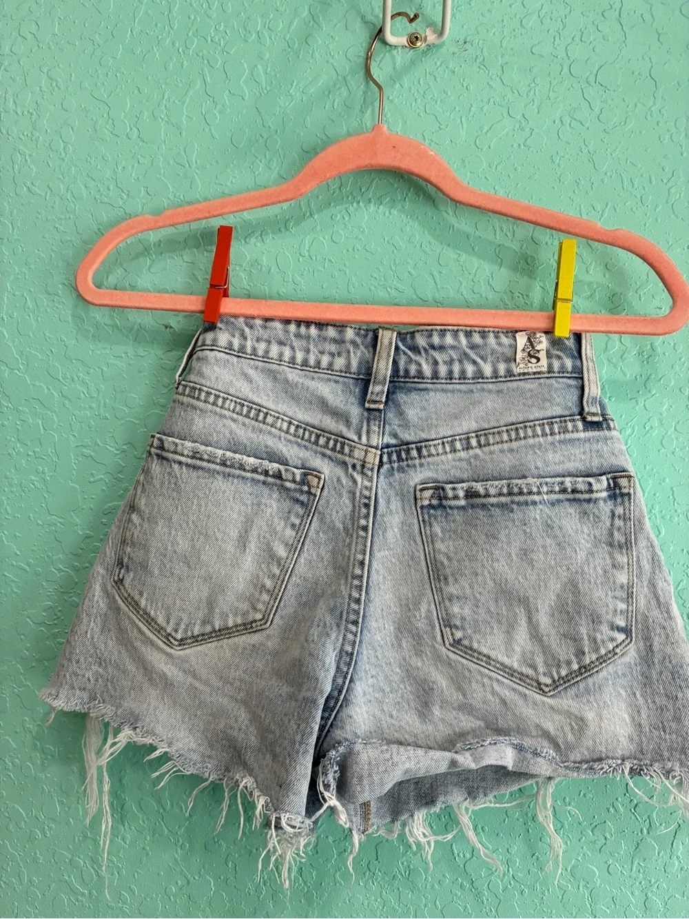 Altar’d State XS  Light Blue Distressed Denim Cutoff Shorts festival concert